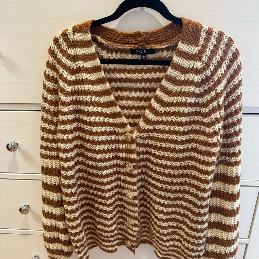 striped sweater sz L